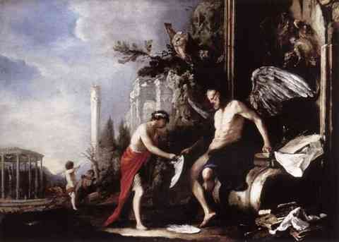 Schonfeld Johann Heinrich Allegory Of Time A4 Photo Print