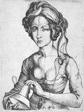 Schongauer Martin A Foolish Virgin  A4 Photo Print