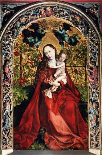 Schongauer Martin Madonna Of The Rose Bower  A4 Photo Print