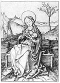 Schongauer Martin Madonna On The Turf Bench  A4 Photo Print