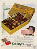 Schrafft Chocolate Box Vintage Retro Advert Ads A4 Photo Print