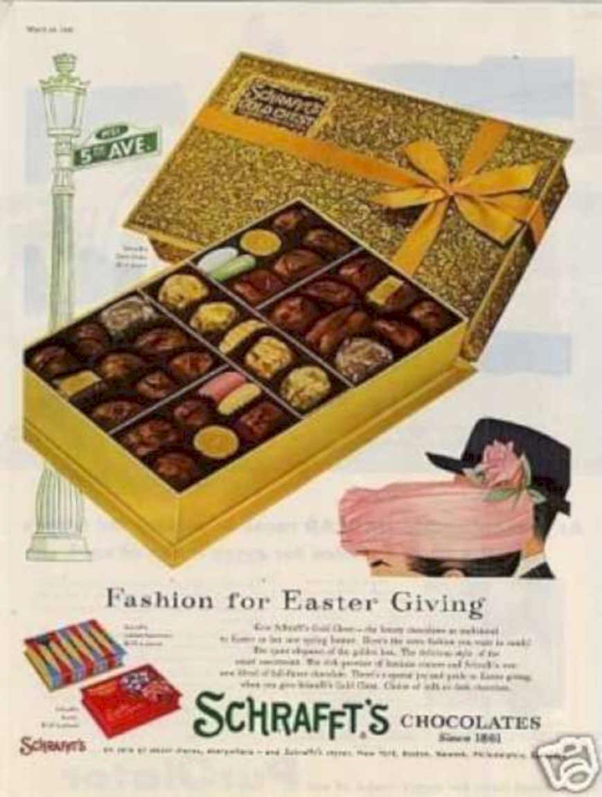 Schrafft Chocolate Box Vintage Retro Advert Ads A4 Photo Print