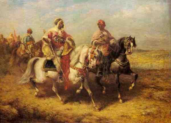 Schreyer Adolf Arab Chieftain And His Entourage A4 Photo Print