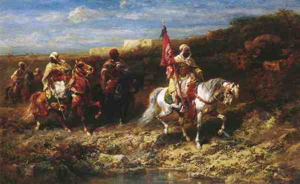 Schreyer Adolf Arab Horseman In A Landscape A4 Photo Print