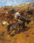 Schreyer Adolf Arab Warriors On A Hillside A4 Photo Print