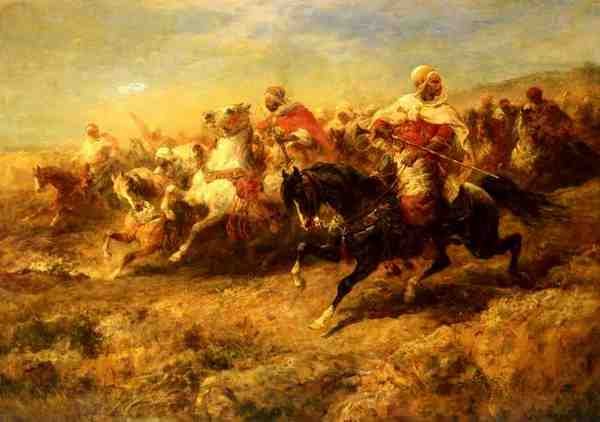Schreyer Adolf Arabian Horsemen A4 Photo Print