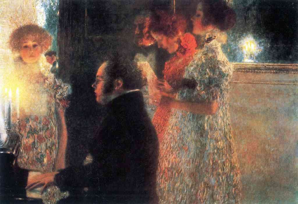 Schubert At The Piano Klimt A4 Photo Print