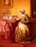 Schuster Karl Maria At Breakfast Art A4 Photo Print