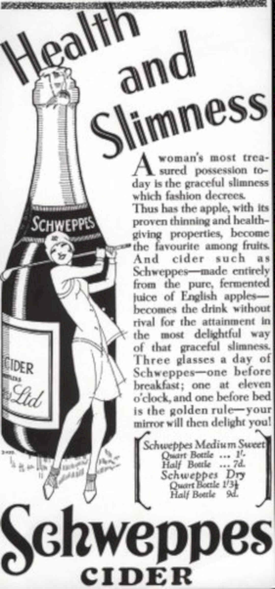 Schwappes Cider Vintage 1930s Vintage Retro Advert Poster