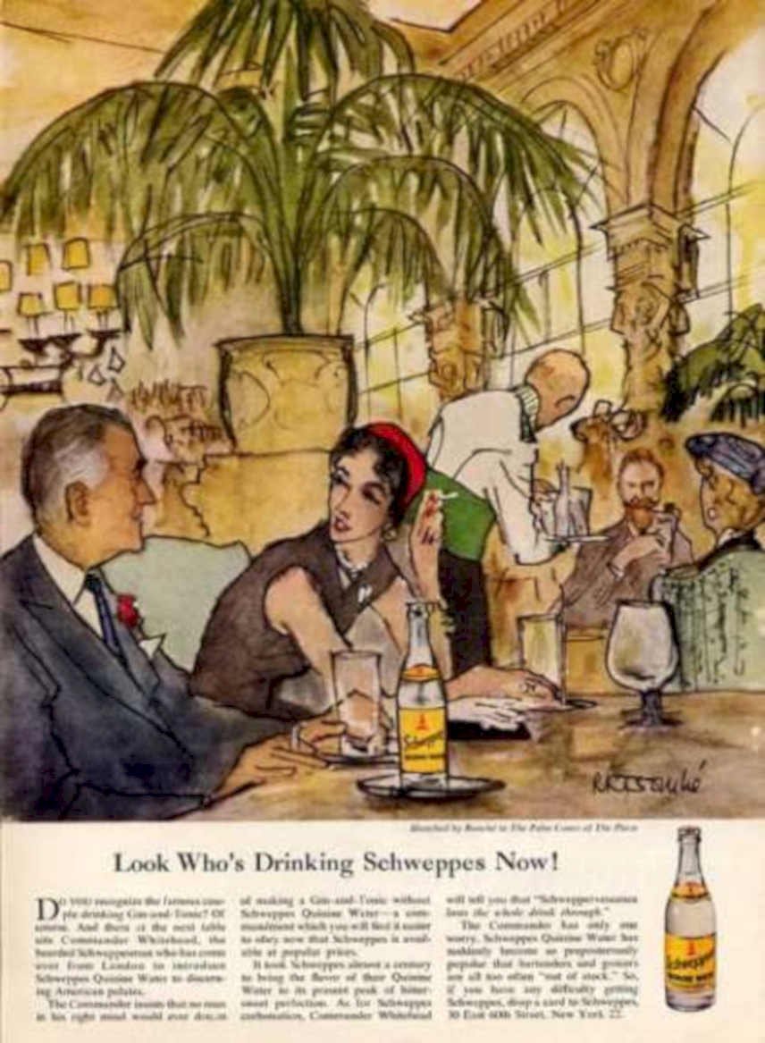 Schweppes Restaurant Scene Vintage Retro Advert Ads A4 Photo Print