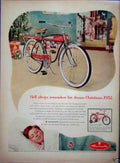 Schwinn Christmas 1953 Vintage Retro Advert Ads A4 Photo Print