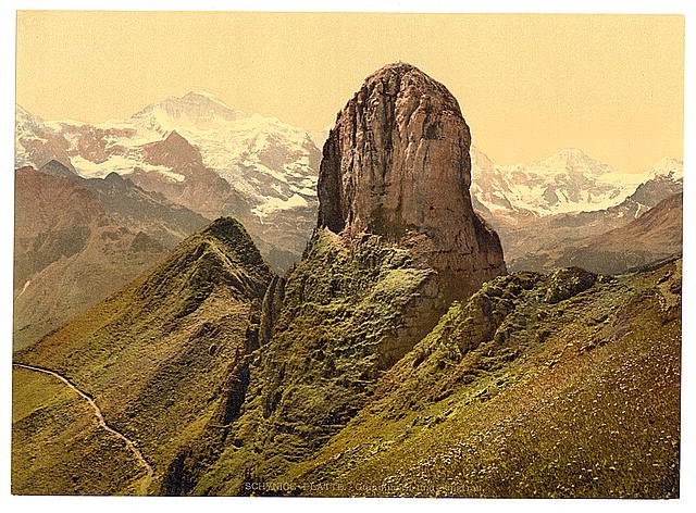 Schynige Platte  Bernese Oberland Vintage A4 Photo Print