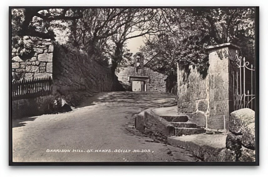 Scilly Isles St Marys Garrison Hill Looking Up To Bell Tower Vintage A4 Photo Print