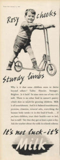 Scooter Boy Milk 1950s Vintage Retro Advert Poster