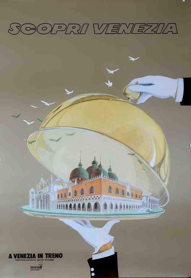 ScopriVenezia Vintage Advert A4 Photo Print