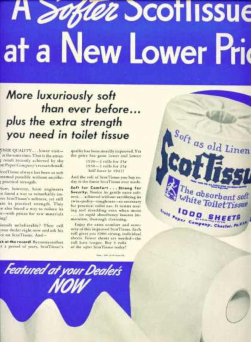 Scot Tissue Retail Vintage Retro Advert Ads A4 Photo Print