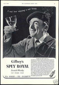 Scotch Whisky Gilbey Vintage Retro Advert Ads A4 Photo Print