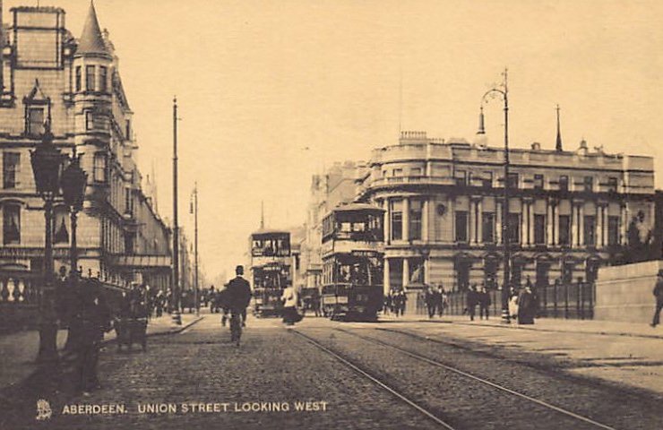 Scotland Aberdeen Union Street Looking West Vintage A4 Photo Print