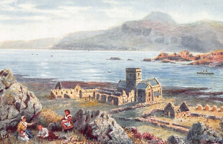 Scotland Argyllshire Iona The Cathedral Vintage A4 Photo Print