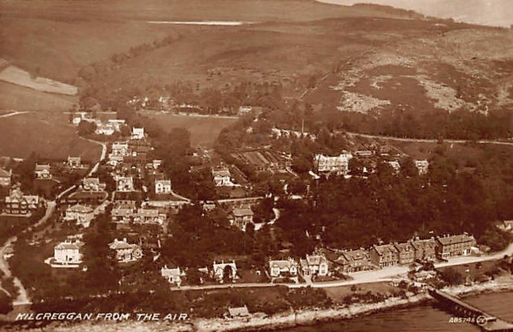 Scotland Argyllshire Kilcreggan From The Air Vintage A4 Photo Print