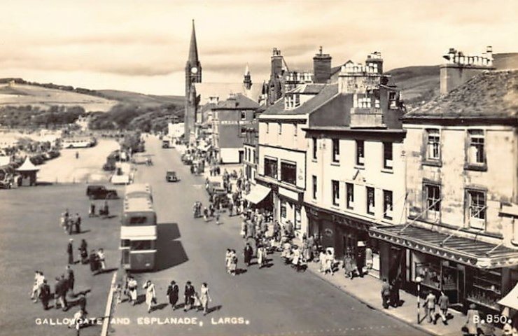 Scotland Ayrshire Largs Gallowgate And Esplanade Vintage A4 Photo Print