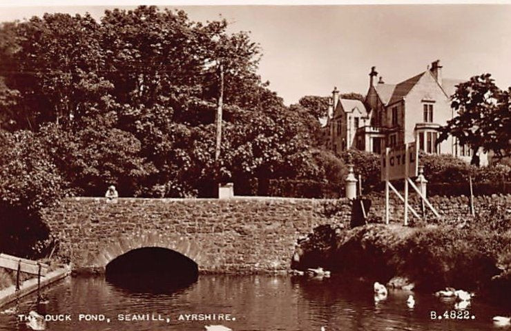 Scotland Ayrshire Seamill The Duck Pond Vintage A4 Photo Print