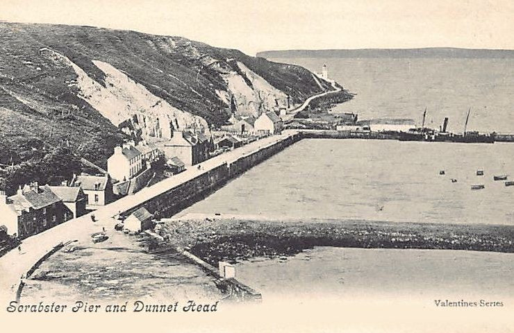 Scotland Caithness Scrabster Pier And Dunnet Head Vintage A4 Photo Print