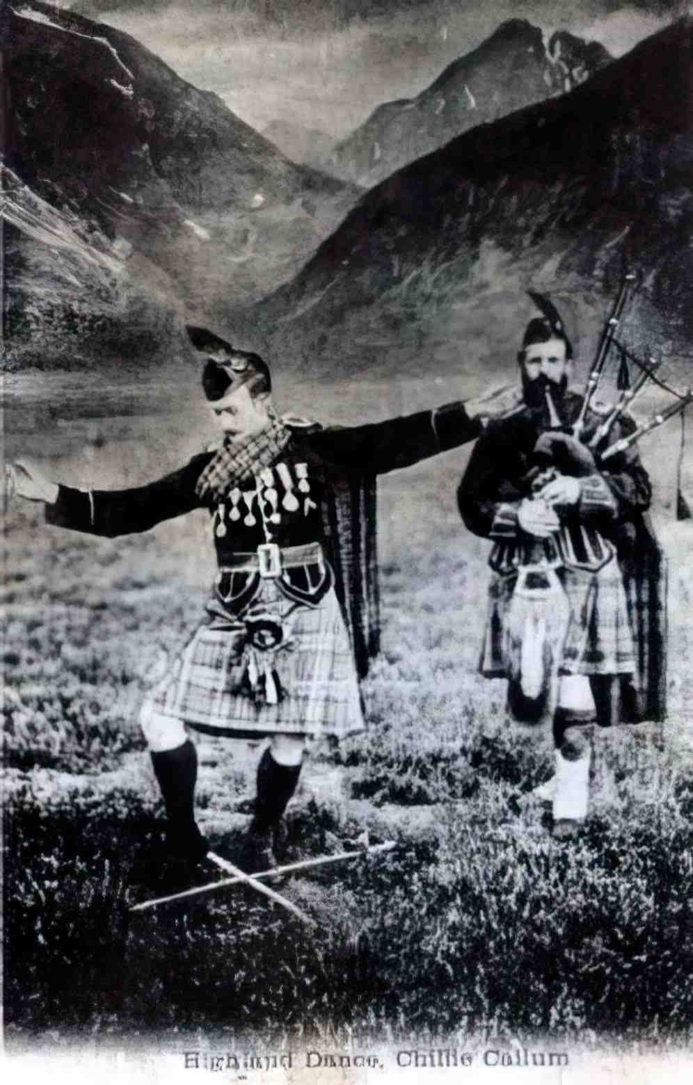Scotland General Highland Dance Chillie Callum Vintage A4 Photo Print