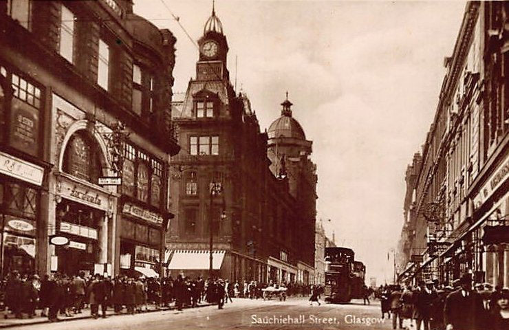 Scotland Glasgow Sauchihall Street Vintage A4 Photo Print