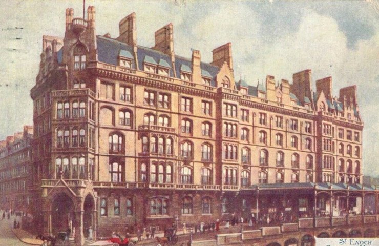 Scotland Glasgow St Enoch Station Hotel Vintage A4 Photo Print