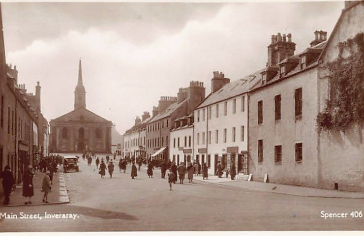 Scotland Inveraray Main Street Vintage A4 Photo Print
