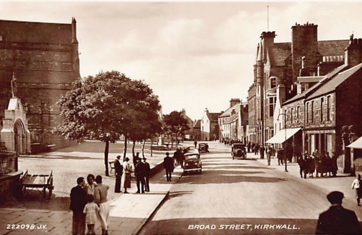 Scotland Kirkwall Broad Street Vintage A4 Photo Print