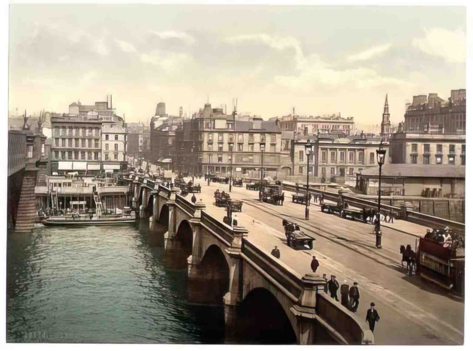 Scotland Lanarkshire Glasgow Bridge Vintage A4 Photo Print