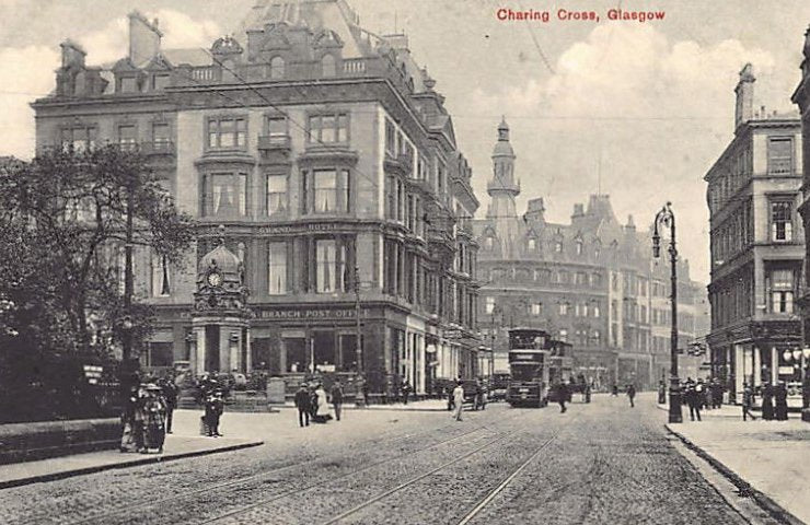 Scotland Lanarkshire Glasgow Charing Cross Vintage A4 Photo Print