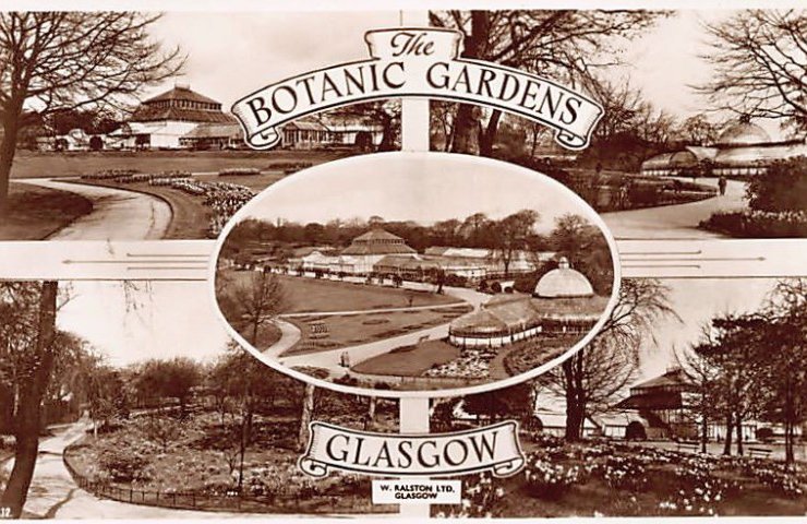 Scotland Lanarkshire Glasgow The Botanic Gardens Vintage A4 Photo Print