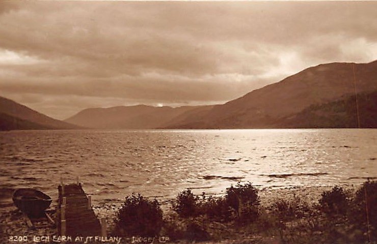 Scotland Loch Earn At St Fillans Vintage A4 Photo Print
