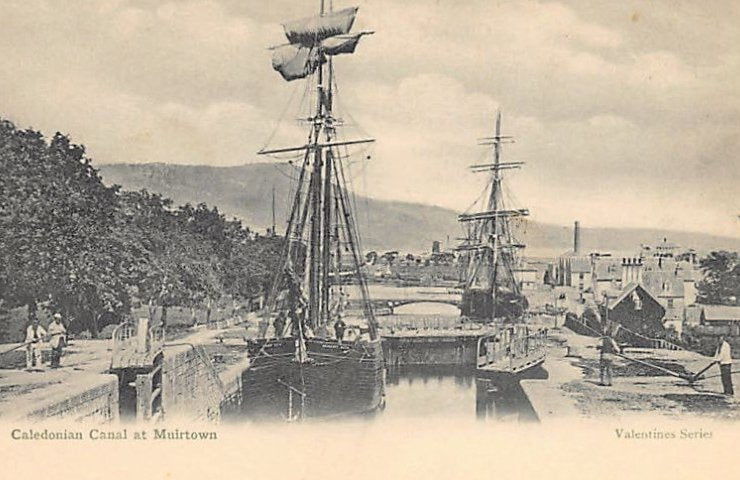 Scotland Muirtown Caledonian Canal Vintage A4 Photo Print