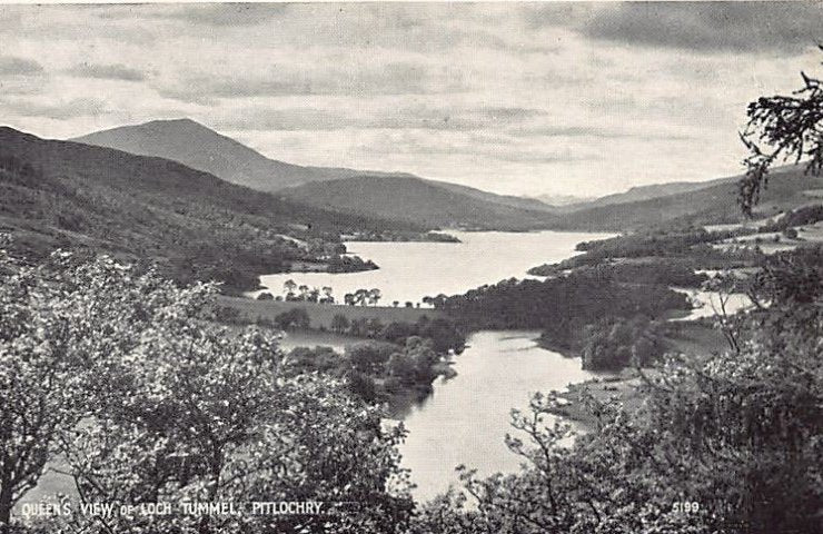 Scotland Pitlochry Perthshire Queens View Loch Tummel Vintage A4 Photo Print