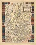 Scotland Story Map Vintage Retro Advert Poster