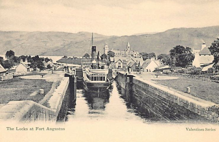 Scotland The Lochs At Fort Augustus Vintage A4 Photo Print