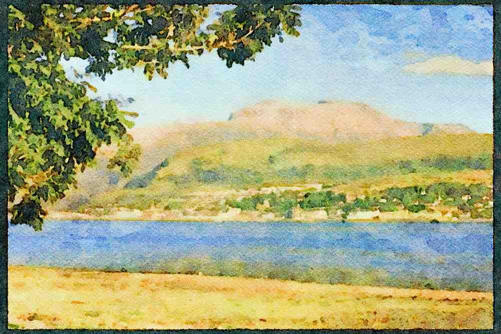 Scotland UK 231034 Ben Nevis And Fort William A4 Limited Edition Watercolour Print