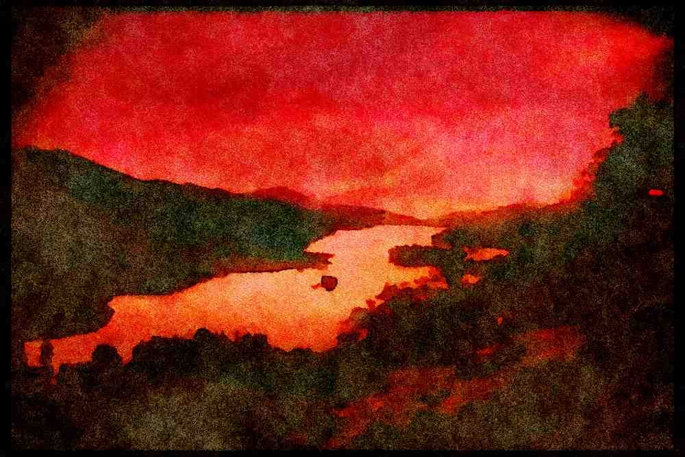 Scotland UK 231049 Queen's View A4 Limited Edition Watercolour Print