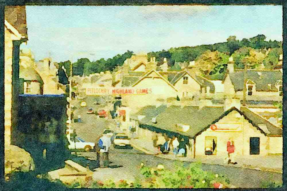 Scotland UK 231058 Pitlochry A4 Limited Edition Watercolour Print
