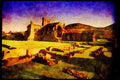 Scotland UK 231068 Melrose, Abbey A4 Limited Edition Watercolour Print