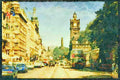 Scotland UK 231077 Princes Street A4 Limited Edition Watercolour Print
