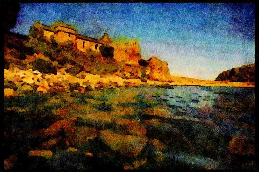Scotland UK 231082 Inchcolm, Abbey A4 Limited Edition Watercolour Print