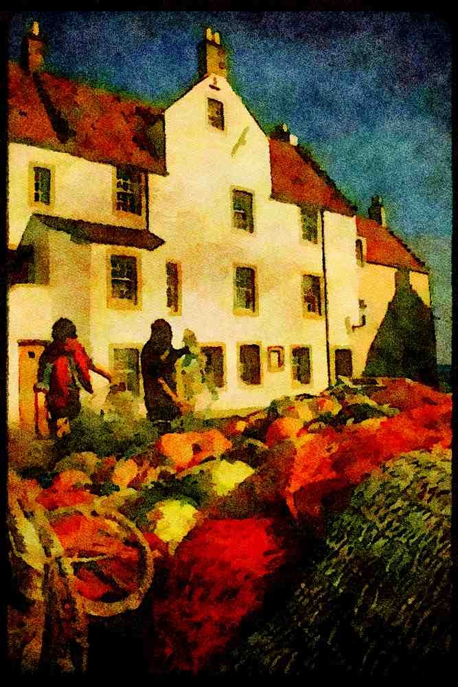 Scotland UK 231085 Attenweem A4 Limited Edition Watercolour Print