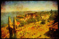 Scotland UK 231086 St. Andrews (from St. Rule's Tower) A4 Limited Edition Watercolour Print