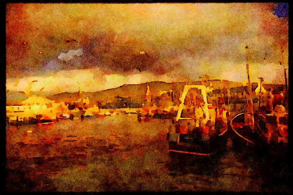 Scotland UK 231096 Girvan A4 Limited Edition Watercolour Print