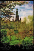 Scotland UK GB 092001 Edinburgh, Prince's Street Gardens A4 Limited Edition Watercolour Print